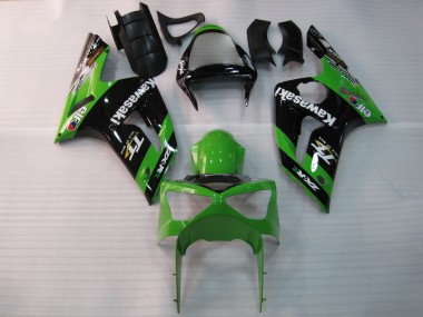 Carena Moto Kawasaki ZX6R 2003-2004 - Verde Nero Elf Bridgestone