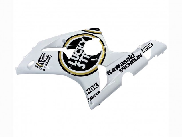 Carena Moto Kawasaki ZX6R 2003-2004 - Bianco Nero Motul Lucky Strike