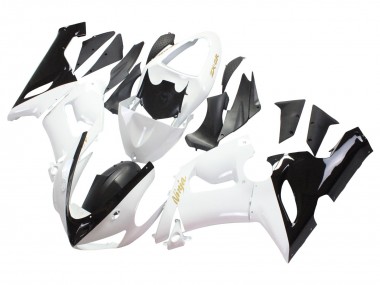 Carena Moto Kawasaki ZX6R 2005-2006 - Bianco Nero Oro Ninja