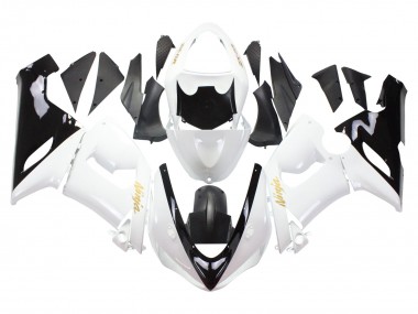 Carena Moto Kawasaki ZX6R 2005-2006 - Bianco Nero Oro Ninja