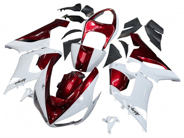 Carena Moto Kawasaki ZX6R 2005-2006 - Bianco Rosso