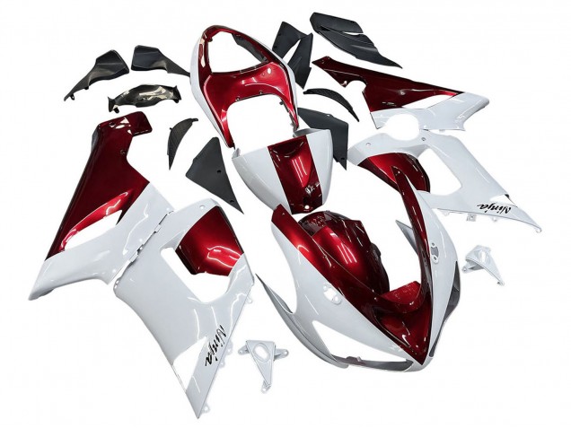 Carena Moto Kawasaki ZX6R 2005-2006 - Bianco Rosso