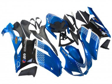 Carena Moto Kawasaki ZX6R 2007-2008 - Nero Blu Elf