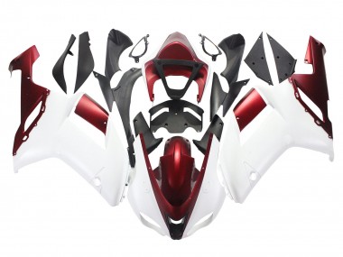 Carena Moto Kawasaki ZX6R 2007-2008 - Bianco Rosso
