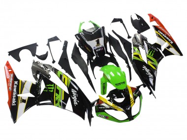 Carena Moto Kawasaki ZX6R 2009-2012 - Verde Nero Lucido Giallo Bianco Rosso Elf Mostro