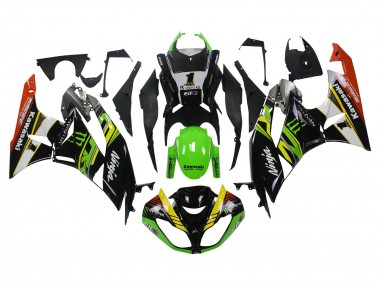 Carena Moto Kawasaki ZX6R 2009-2012 - Verde Nero Lucido Giallo Bianco Rosso Elf Mostro