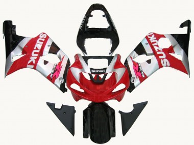 Carena Moto Suzuki GSXR1000 2000-2002 - Rosso Argento Bianco Nero