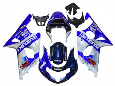 Carena Moto Suzuki GSXR1000 2000-2002 - Blu Bianco Argento Castrol Dunlop