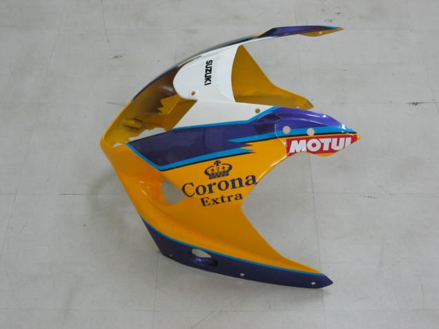 Carena Moto Suzuki GSXR 1000 2003-2004 - Giallo Bianco Blu Nero Corona