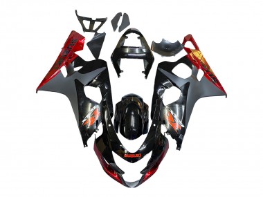 Carena Moto Suzuki GSXR 600 / GSXR 750 2004-2005 - Nero Grigio Rosso
