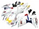 Carena Moto Suzuki GSXR 600 / GSXR 750 2006-2007 - Bianco Rosso Giallo Motul