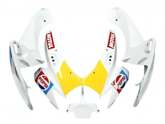 Carena Moto Suzuki GSXR 600 / GSXR 750 2006-2007 - Bianco Rosso Giallo Motul