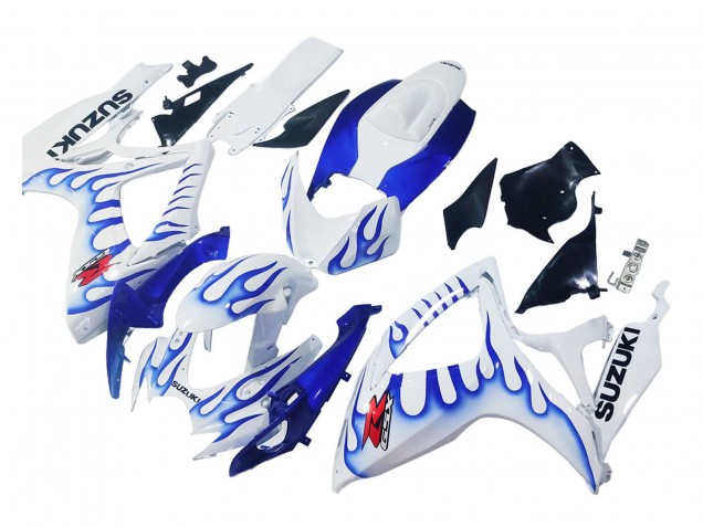Carena Moto Suzuki GSXR 600 / GSXR 750 2006-2007 - Bianco Blu Fiamma