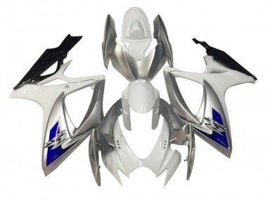 Carena Moto Suzuki GSXR 600 / GSXR 750 2006-2007 - Bianco Argento Blu Nero