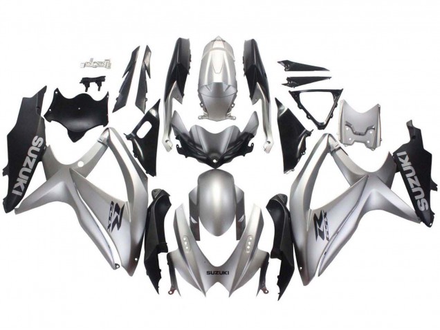 Carena Moto Suzuki GSXR 600 / GSXR 750 2008-2010 - Argento Nero Opaco