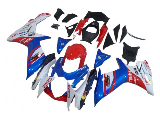 Carena Moto Suzuki GSXR 600 / GSXR 750 2008-2010 - Bianco Rosso Blu