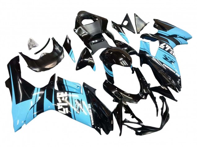 Carena Moto Suzuki GSXR 600 / GSXR 750 2011-2024 - Nero Lucido Azzurro Chiaro