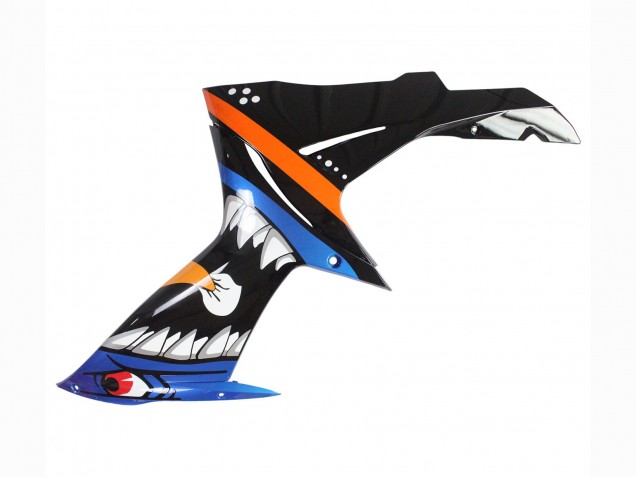Carena Moto Suzuki GSXR 600 / GSXR 750 2011-2024 - Azzurro Chiaro Arancia Nero Bianco Squalo 46