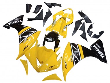 Kit Carena Moto Yamaha YZF 1000 R1 2009-2011 - Giallo Bianco Nero Banda