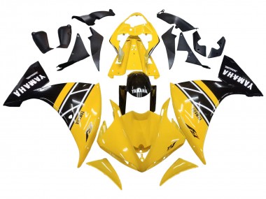 Kit Carena Moto Yamaha YZF 1000 R1 2009-2011 - Giallo Bianco Nero Banda
