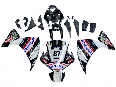 Carena Moto Yamaha YZF 1000 R1 2012-2014 - Nero Lucido Bianco Rosso Fimer Yamalube Sterilgarda 87