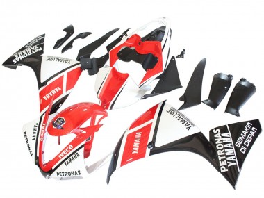 Carena Moto Yamaha YZF 1000 R1 2012-2014 - Bianco Rosso Nero Lucido Petronas