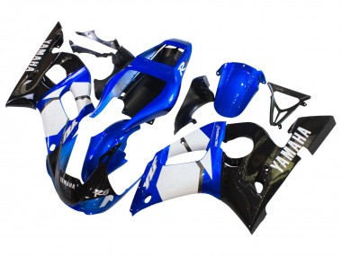 Carena Moto Yamaha YZF 600 R6 1998-2002 - Bianco Blu Nero Lucido