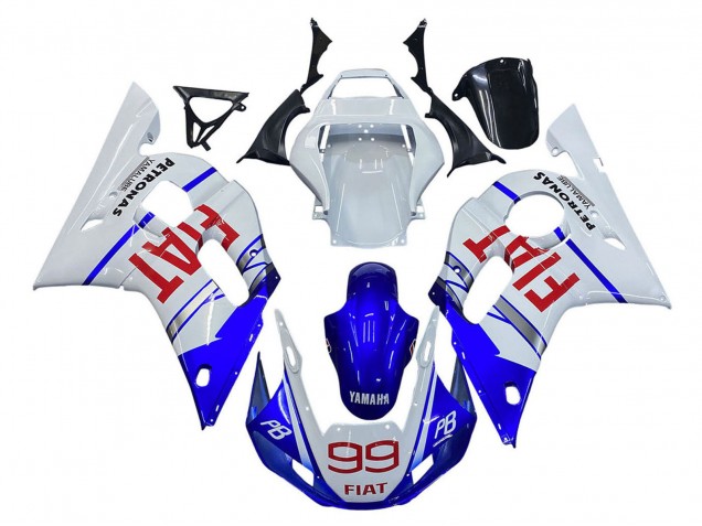 Carena Moto Yamaha YZF 600 R6 1998-2002 - Bianco Blu Rosso Fiat 99