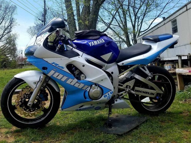 Carena Moto Yamaha YZF 600 R6 1998-2002 - Bianco Blu Jordan
