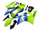 Carena Moto Yamaha YZF 600 R6 1998-2002 - Neon Verde Blu Bianco Champions