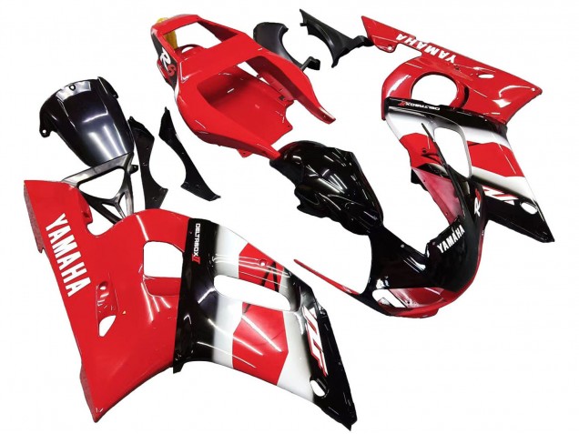 Carena Moto Yamaha YZF 600 R6 1998-2002 - Rosso Bianco Nero Lucido