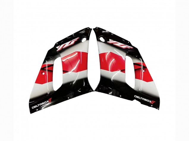 Carena Moto Yamaha YZF 600 R6 1998-2002 - Rosso Bianco Nero Lucido