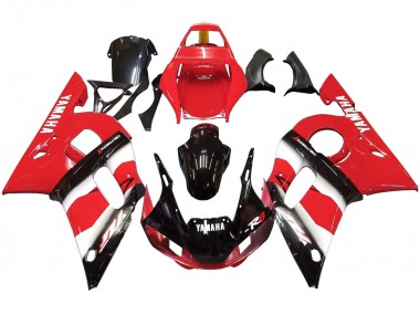 Carena Moto Yamaha YZF 600 R6 1998-2002 - Rosso Bianco Nero Lucido