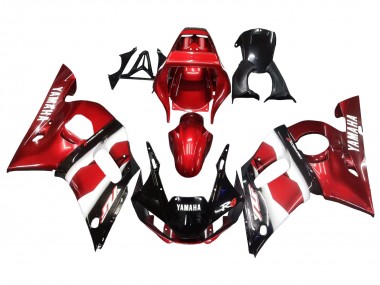 Carena Moto Yamaha YZF 600 R6 1998-2002 - Rosso Bianco Nero Lucido