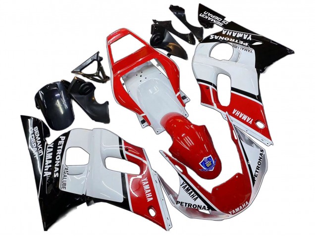 Carena Moto Yamaha YZF 600 R6 1998-2002 - Bianco Rosso Nero Petronas Yamalube 50th