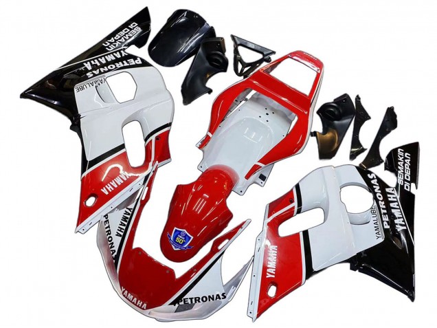 Carena Moto Yamaha YZF 600 R6 1998-2002 - Bianco Rosso Nero Petronas Yamalube 50th