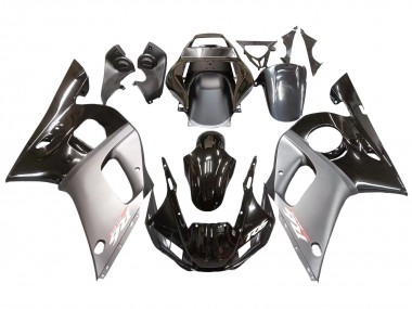 Carena Moto Yamaha YZF 600 R6 1998-2002 - Argento Nero Lucido