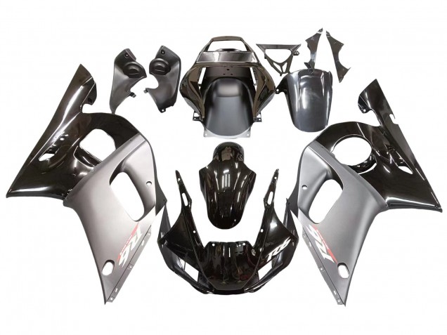 Carena Moto Yamaha YZF 600 R6 1998-2002 - Argento Nero Lucido