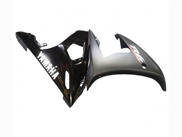 Carena Moto Yamaha YZF R6 2003-2004 - Nero Lucido Nero Opaco Bianco Decals
