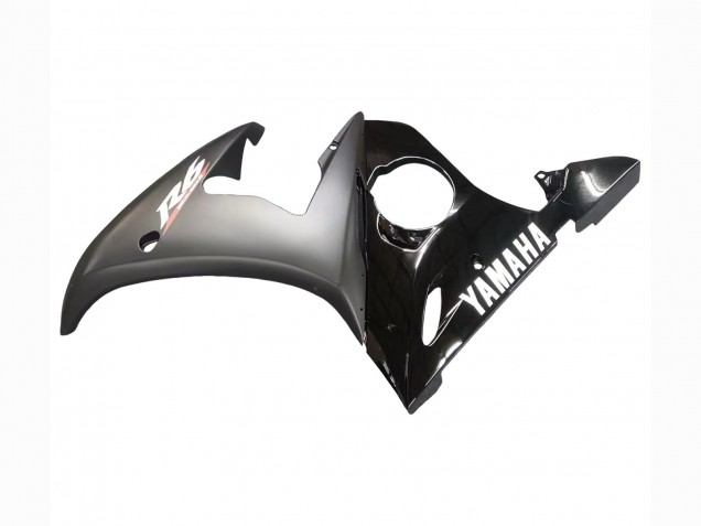 Carena Moto Yamaha YZF R6 2003-2004 - Nero Lucido Nero Opaco Bianco Decals