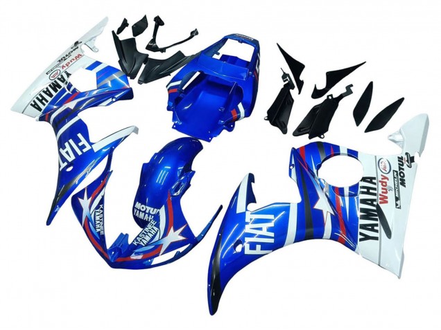 Carena Moto Yamaha YZF R6 2003-2004 - Bianco Blu Fiat Motul Kastinee