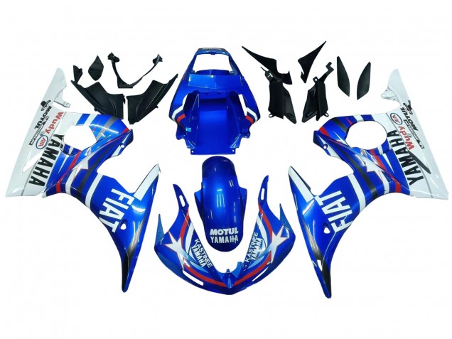 Carena Moto Yamaha YZF R6 2003-2004 - Bianco Blu Fiat Motul Kastinee
