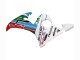 Carena Moto Yamaha YZF R6S 2006-2009 - Bianco Blu Verde Rosso Kastinee Dunlop Motul