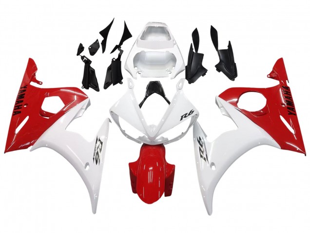 Carena Moto Yamaha YZF R6S 2006-2009 - Bianco Rosso