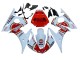 Carena Moto Yamaha YZF R6 2003-2004 - Bianco Rosso Lucky Strike Motul