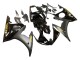 Carena Moto Yamaha YZF R6 2003-2004 - Nero Lucido Nero Opaco Oro Decals