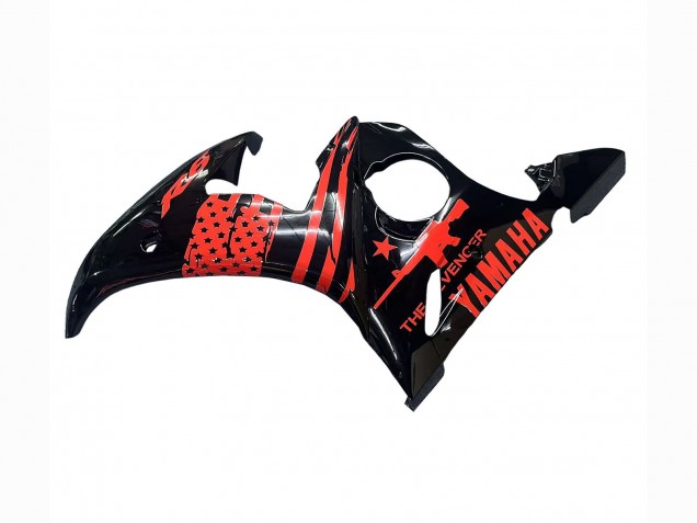 Carena Moto Yamaha YZF R6 2003-2004 - Nero Lucido Rosso