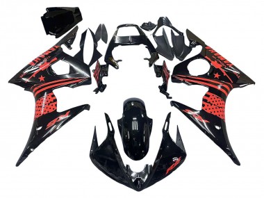 Carena Moto Yamaha YZF R6 2003-2004 - Nero Lucido Rosso