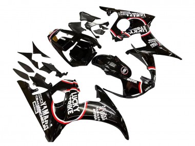 Carena Moto Yamaha YZF R6 2003-2004 - Nero Lucido Rosso Bianco Lucky Strike Motul