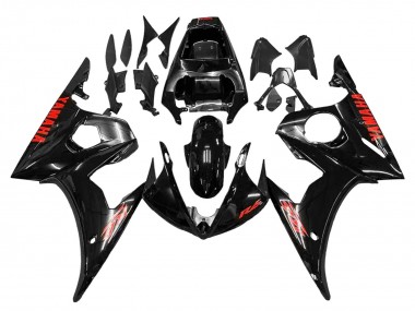 Carena Moto Yamaha YZF R6 2003-2004 - Nero Lucido Rosso